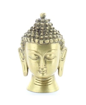 Statuette tête de bouddha en laiton 11cm